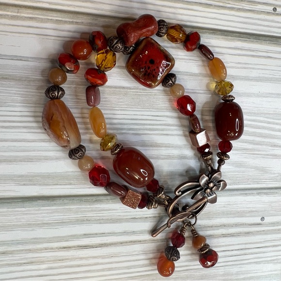 HM104- 7” Boho two strand Bracelet - Picture 2 of 3